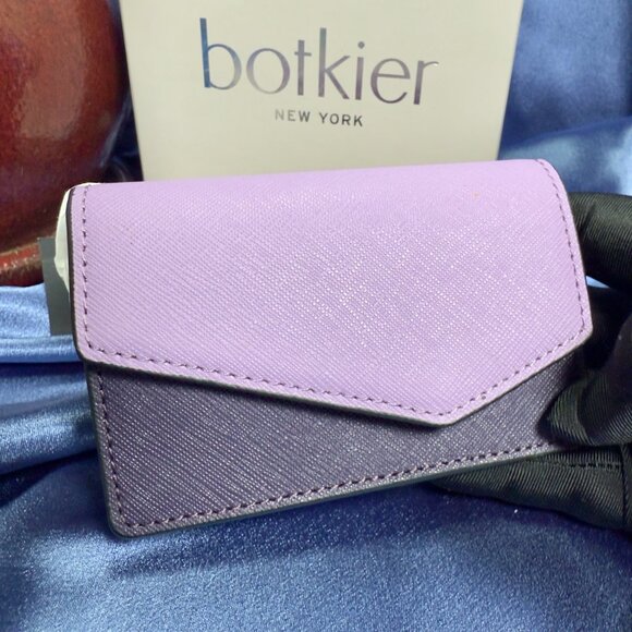 Botkier Cobble Hill Snap Wallet – Purples/White Saffiano Leather (NWT + Box) - Picture 5 of 16